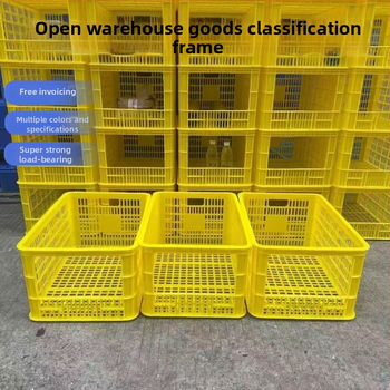 Hrubostenná otvorená plastová debna na skladové triedenie, vstrekované HDPP, skladateľný dutý kôš, hrúbka steny 2–8 mm, nosnosť 50, pre zeleninu a ovocie