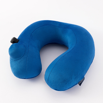 Φουσκωτή μαξιλαράκι λαιμού σε σχήμα U, Crystal Velvet ύφασμα, αναπνεόμενο, με επεξεργασία OEM, φουσκώνει με πάτημα, βάρος κάτω από 0,5 kg