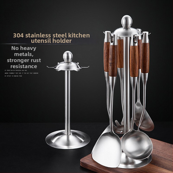 Raft rotativ pentru ustensile de bucătărie – oțel inoxidabil 304, multifuncțional, mobil, stil modern minimalist