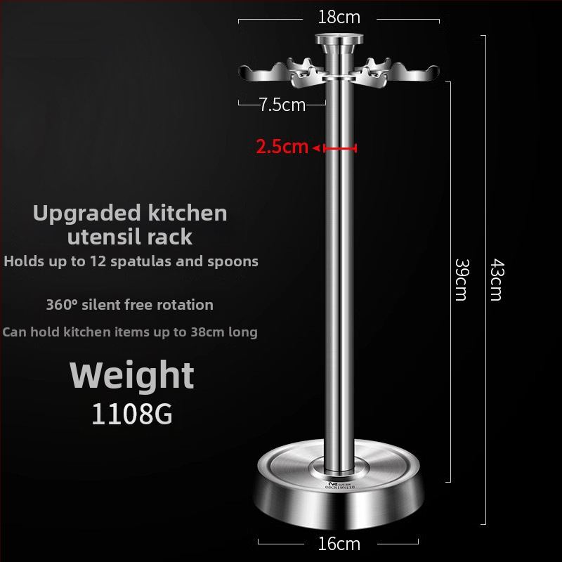 Raft rotativ pentru ustensile de bucătărie – oțel inoxidabil 304, multifuncțional, mobil, stil modern minimalist