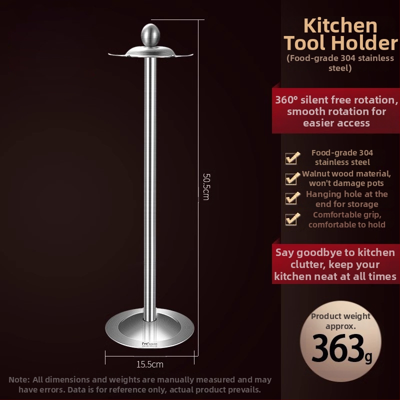 Raft rotativ pentru ustensile de bucătărie – oțel inoxidabil 304, multifuncțional, mobil, stil modern minimalist