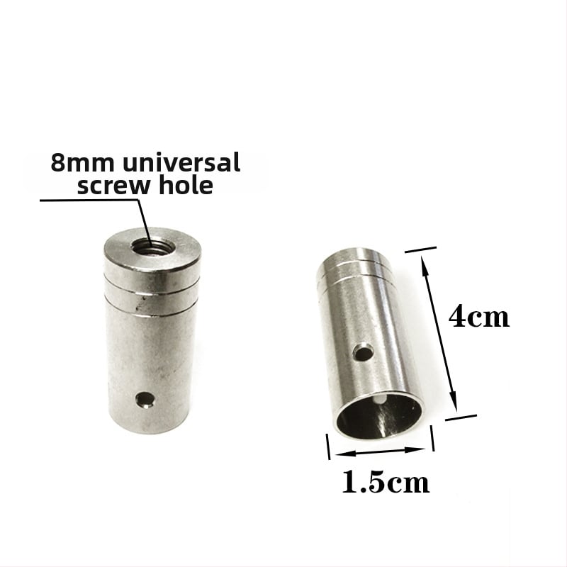 Conector din oțel inoxidabil pentru capul de undiță cu plasă — diametre 16/19/24 mm; adâncime plasă 1; sarcină 1