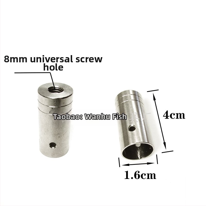 Conector din oțel inoxidabil pentru capul de undiță cu plasă — diametre 16/19/24 mm; adâncime plasă 1; sarcină 1