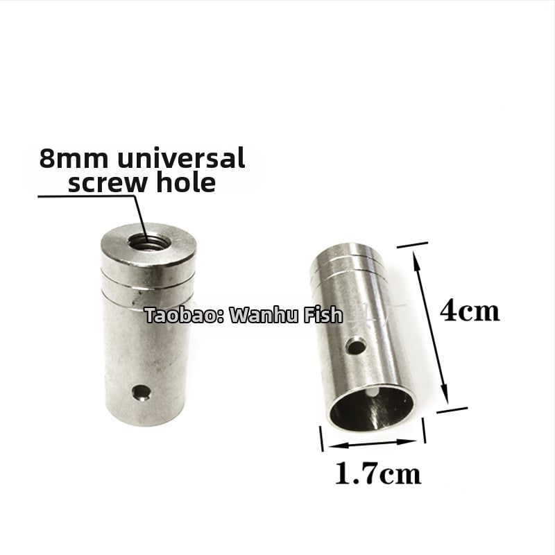 Conector din oțel inoxidabil pentru capul de undiță cu plasă — diametre 16/19/24 mm; adâncime plasă 1; sarcină 1