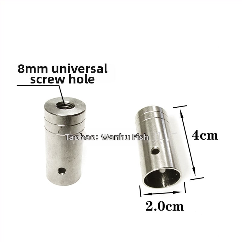 Conector din oțel inoxidabil pentru capul de undiță cu plasă — diametre 16/19/24 mm; adâncime plasă 1; sarcină 1