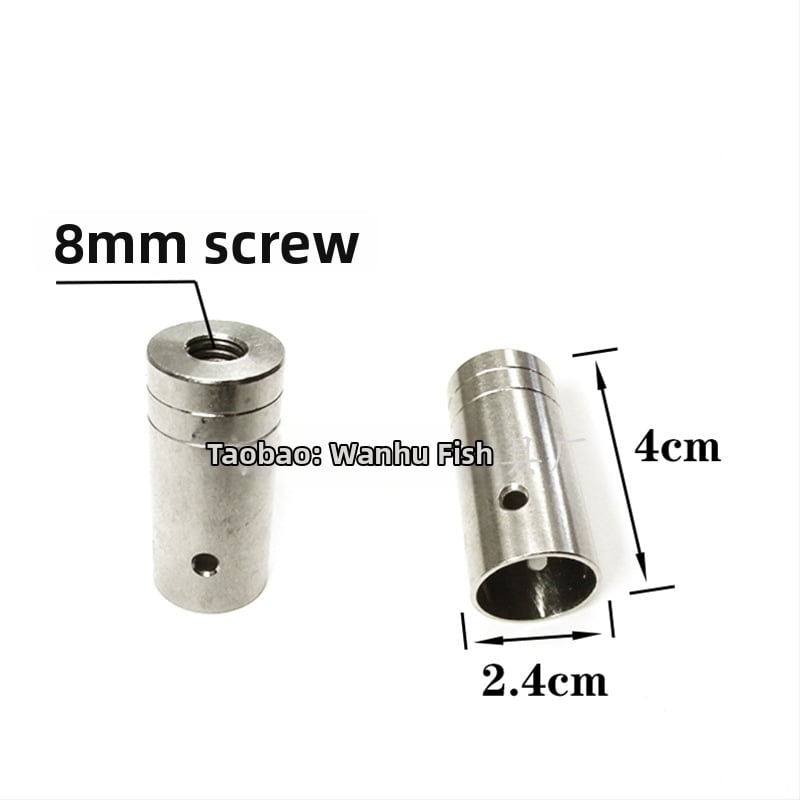 Conector din oțel inoxidabil pentru capul de undiță cu plasă — diametre 16/19/24 mm; adâncime plasă 1; sarcină 1