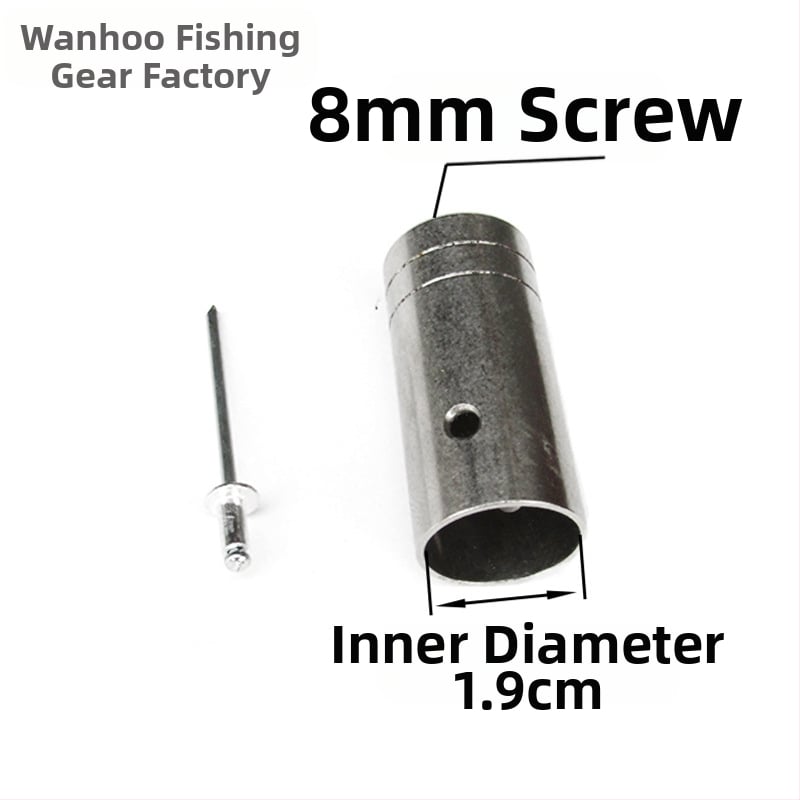 Conector din oțel inoxidabil pentru capul de undiță cu plasă — diametre 16/19/24 mm; adâncime plasă 1; sarcină 1