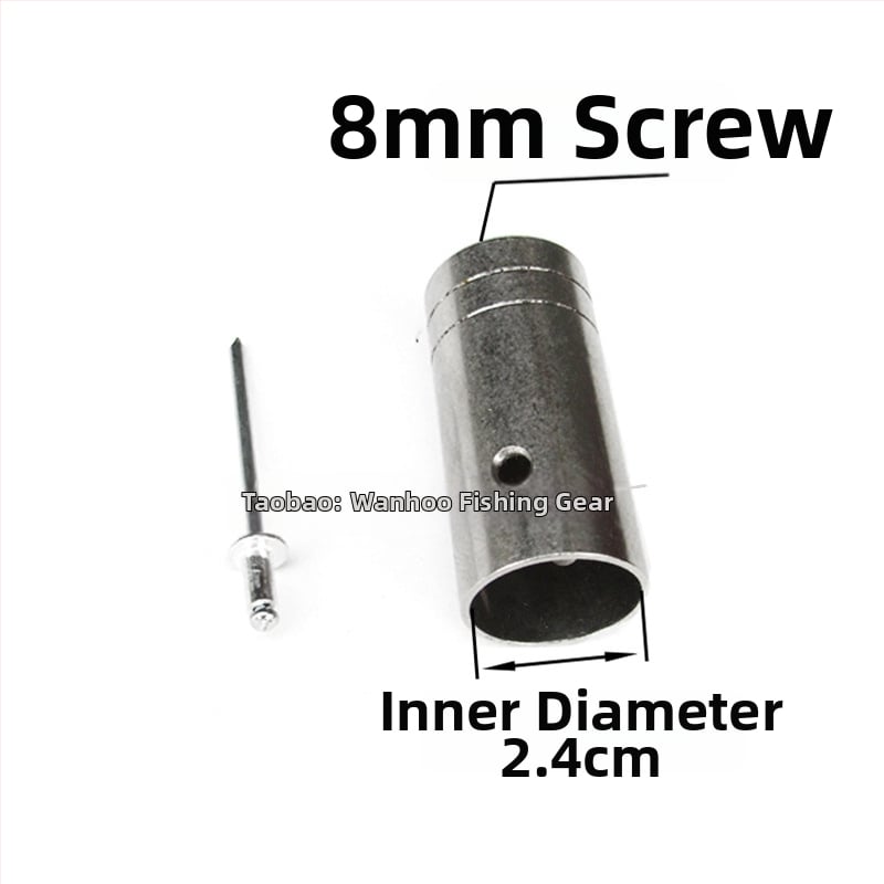 Conector din oțel inoxidabil pentru capul de undiță cu plasă — diametre 16/19/24 mm; adâncime plasă 1; sarcină 1