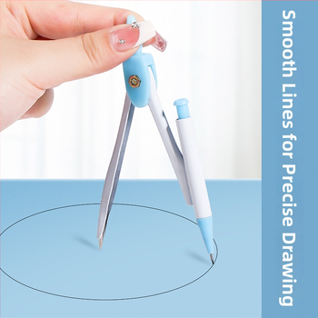 HW sedmeročlani skup alata za crtanje s kružnim priborom i ravnima za učenike srednje škole, plastični, jednostavan stil