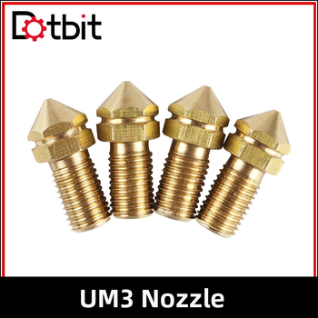 Dotbit tryska extrúzie pre UM3 – mosadz, vysokoteplotná odolnosť