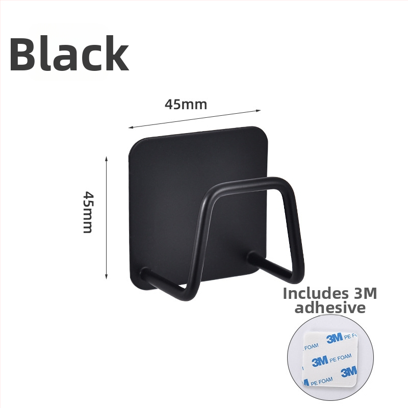 Suport din oțel inoxidabil pentru bureți și cârpe, montaj cu adeziv fără găuri, organizator multifuncțional