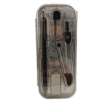 8-частен комплект циркули, линейки и чертожни инструменти: автоматични моливи и гуми – неелектрични за ученици