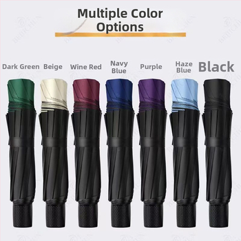 Ομπρέλα, με 12 ακτίνες, αναδιπλούμενη, χειροκίνητο άνοιγμα/κλείσιμο, UPF>50 UV προστασία, ύφασμα 190T, δυνατότητα εκτύπωσης λογοτύπου