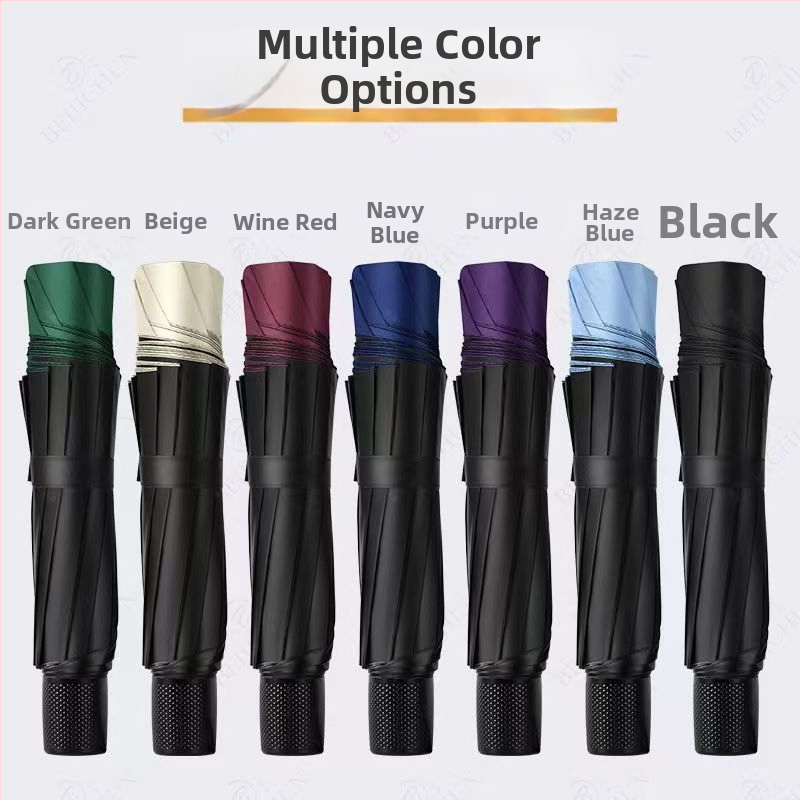 Ομπρέλα, με 12 ακτίνες, αναδιπλούμενη, χειροκίνητο άνοιγμα/κλείσιμο, UPF>50 UV προστασία, ύφασμα 190T, δυνατότητα εκτύπωσης λογοτύπου