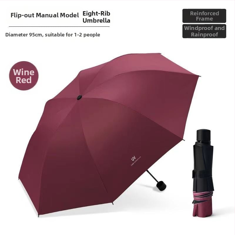 Ομπρέλα, με 12 ακτίνες, αναδιπλούμενη, χειροκίνητο άνοιγμα/κλείσιμο, UPF>50 UV προστασία, ύφασμα 190T, δυνατότητα εκτύπωσης λογοτύπου