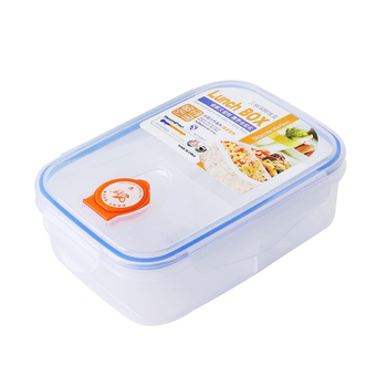 Cutie de prânz din PP plastic, formă dreptunghiulară, compatibilă cu microunde, capac etanș, păstrează prospețimea