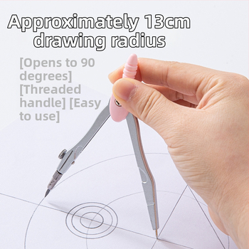 Lidemei Set de desen pentru elevi, nouă piese: compas, riglă