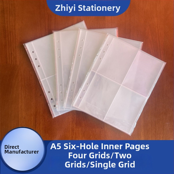 Album A5 pentru carduri, cu 6 găuri, 10 file, pagini interioare PP cu două fețe, pentru fani idoli, compatibil cu refili loose-leaf