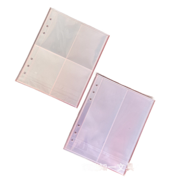 Album A5 pentru carduri, cu 6 găuri, 10 file, pagini interioare PP cu două fețe, pentru fani idoli, compatibil cu refili loose-leaf