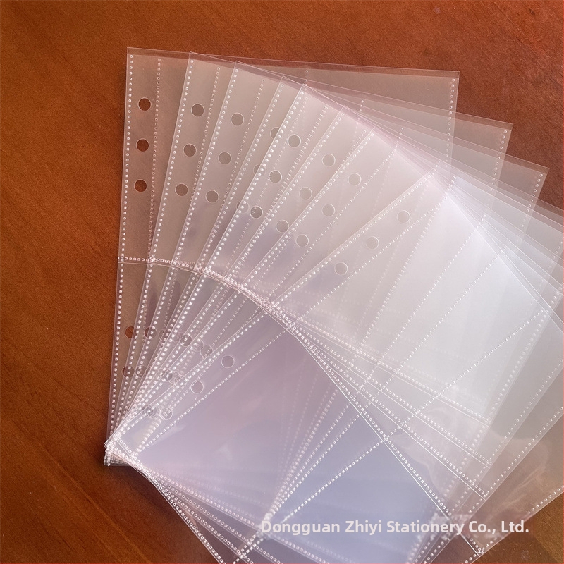 Album A5 pentru carduri, cu 6 găuri, 10 file, pagini interioare PP cu două fețe, pentru fani idoli, compatibil cu refili loose-leaf