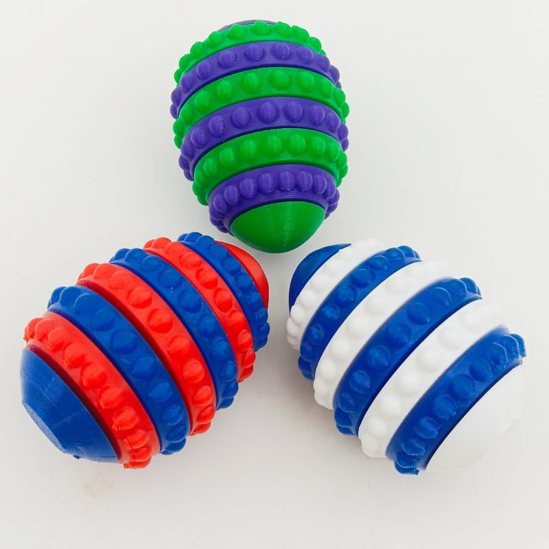 Ou de masaj imprimat 3D — dispozitiv cu două funcții pentru relaxarea degetelor, ornament decorativ pentru casă, PLA material