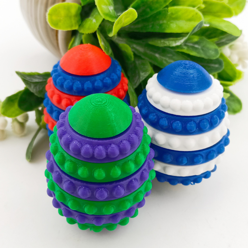 Ou de masaj imprimat 3D — dispozitiv cu două funcții pentru relaxarea degetelor, ornament decorativ pentru casă, PLA material
