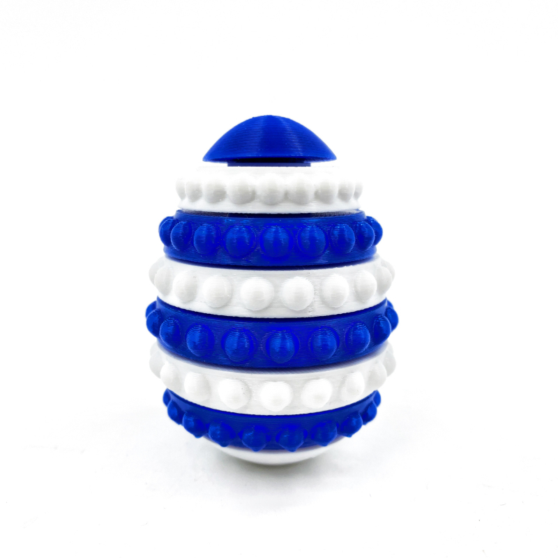 Ou de masaj imprimat 3D — dispozitiv cu două funcții pentru relaxarea degetelor, ornament decorativ pentru casă, PLA material