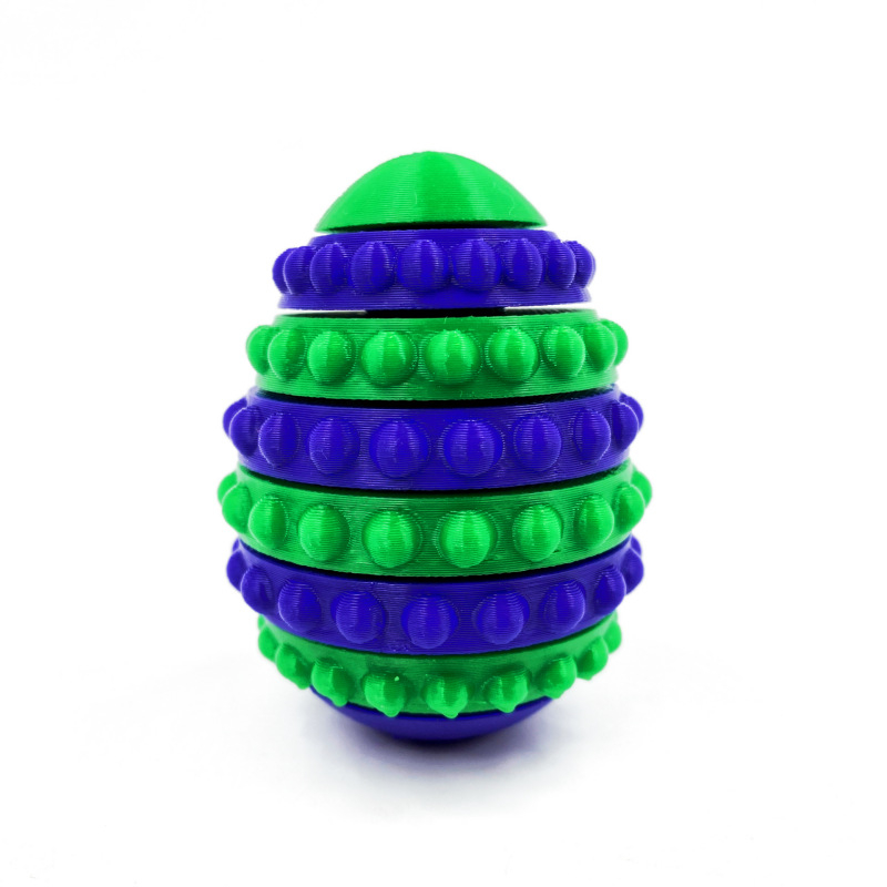 Ou de masaj imprimat 3D — dispozitiv cu două funcții pentru relaxarea degetelor, ornament decorativ pentru casă, PLA material