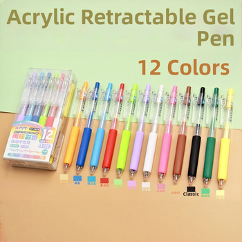 Στυλό Push-Type με μύτη Bullet-Tip, Νιβ από Ανοξείδωτο Ατσάλι, Πλαστικό περίβλημα, Μη Διαγραφόμενο, Κατάλληλο για σχέδια και γραφή