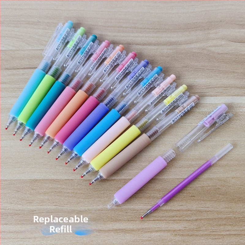 Στυλό Push-Type με μύτη Bullet-Tip, Νιβ από Ανοξείδωτο Ατσάλι, Πλαστικό περίβλημα, Μη Διαγραφόμενο, Κατάλληλο για σχέδια και γραφή