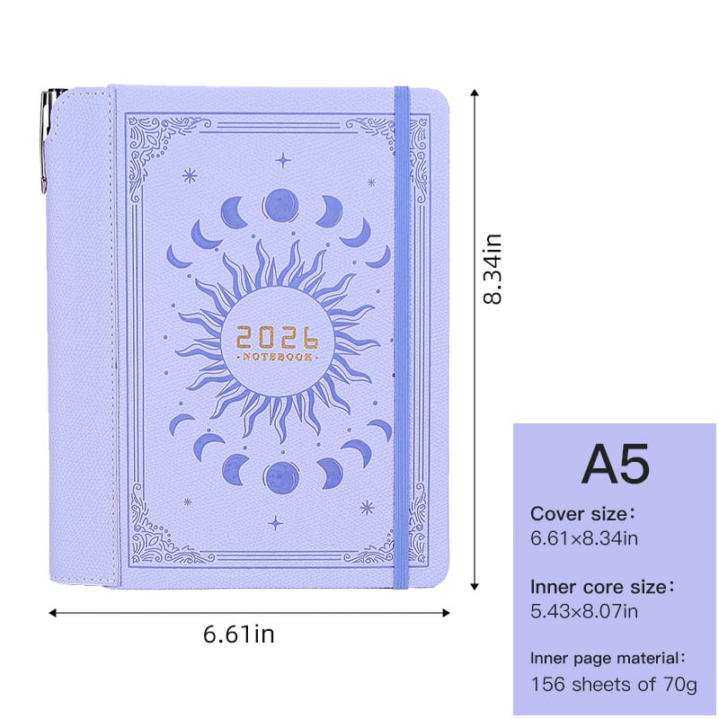 Bilježnica s PU omotom, ljepilo uvez, Dowling papir, 80 g/m², 300–400 stranica