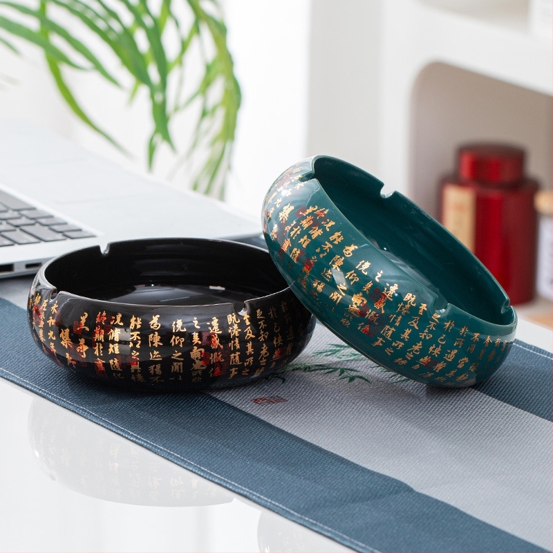 Scrumiere ceramică | Ornament decorativ de birou în stil retro (Material: ceramică; Funcție: decorare; Personalizare: disponibilă)