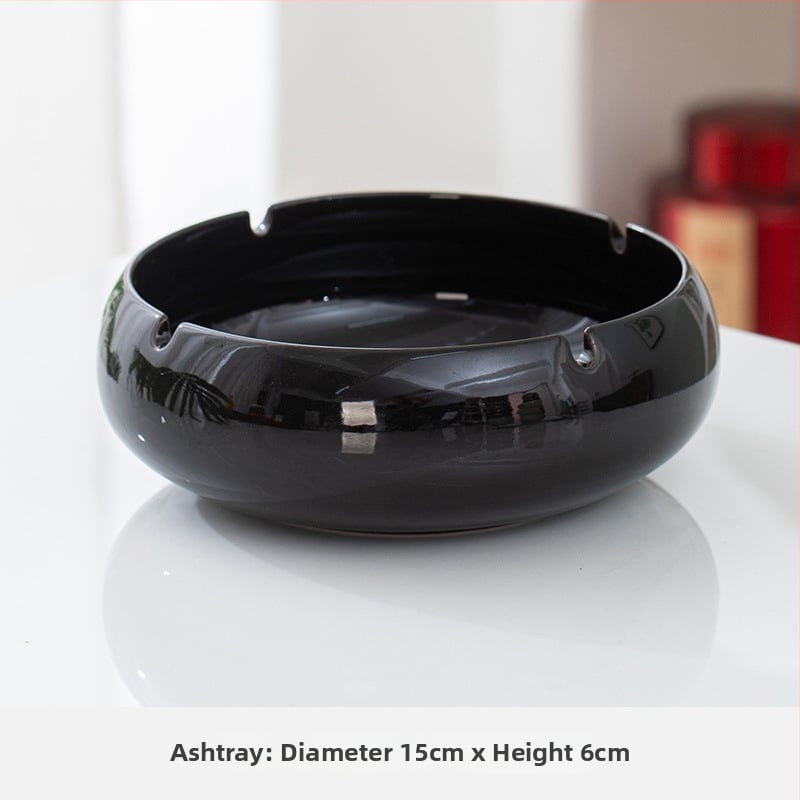 Scrumiere ceramică | Ornament decorativ de birou în stil retro (Material: ceramică; Funcție: decorare; Personalizare: disponibilă)