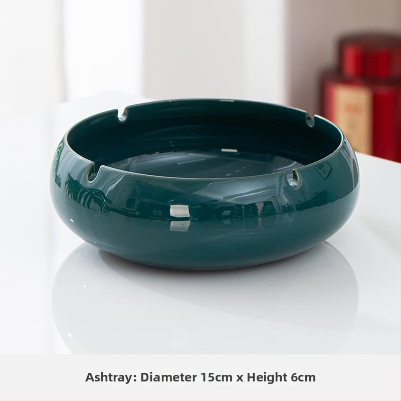 Scrumiere ceramică | Ornament decorativ de birou în stil retro (Material: ceramică; Funcție: decorare; Personalizare: disponibilă)