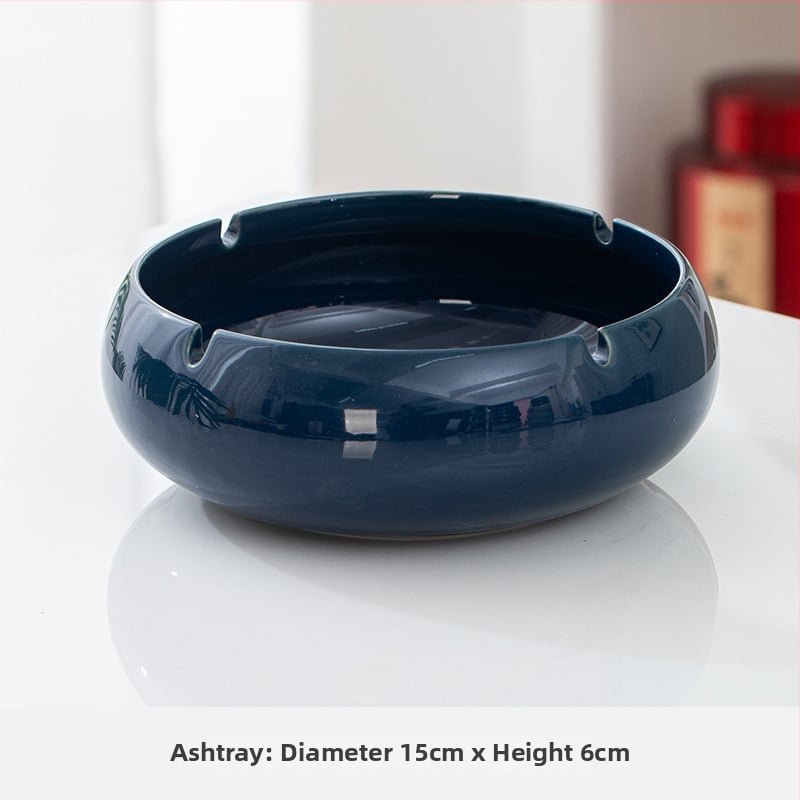 Scrumiere ceramică | Ornament decorativ de birou în stil retro (Material: ceramică; Funcție: decorare; Personalizare: disponibilă)