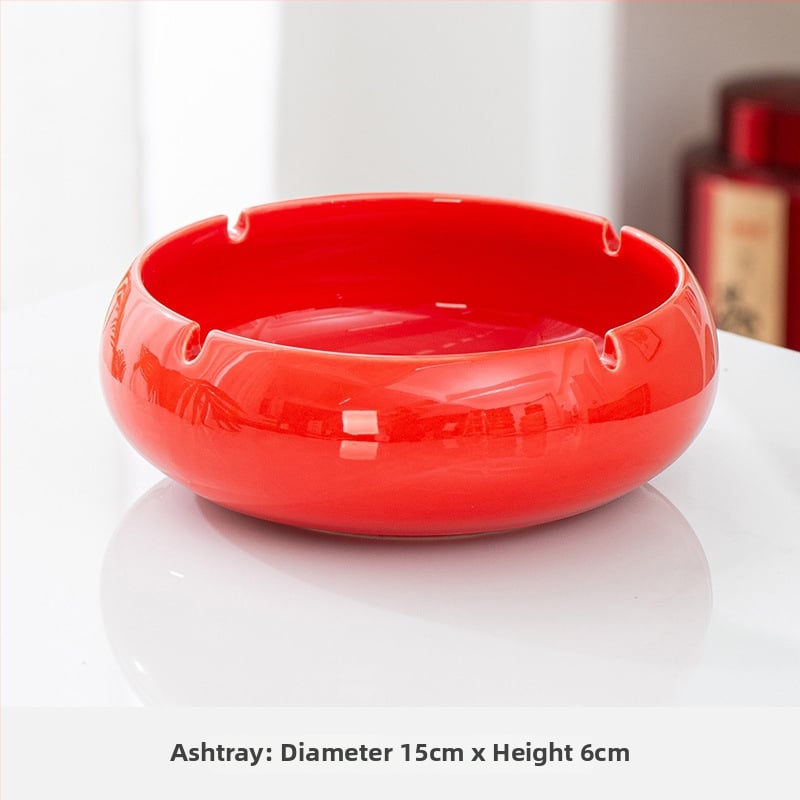 Scrumiere ceramică | Ornament decorativ de birou în stil retro (Material: ceramică; Funcție: decorare; Personalizare: disponibilă)