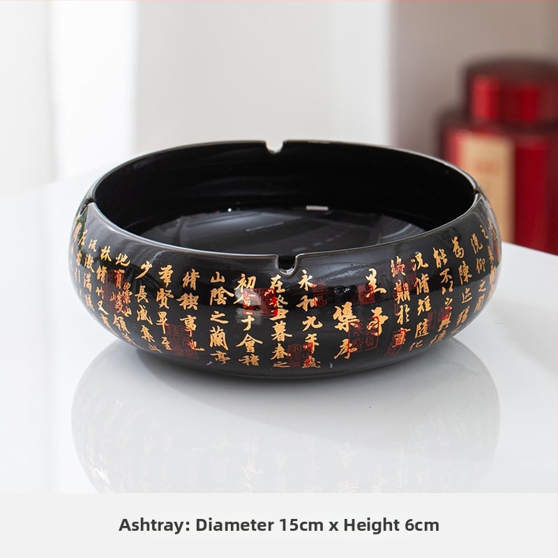 Scrumiere ceramică | Ornament decorativ de birou în stil retro (Material: ceramică; Funcție: decorare; Personalizare: disponibilă)