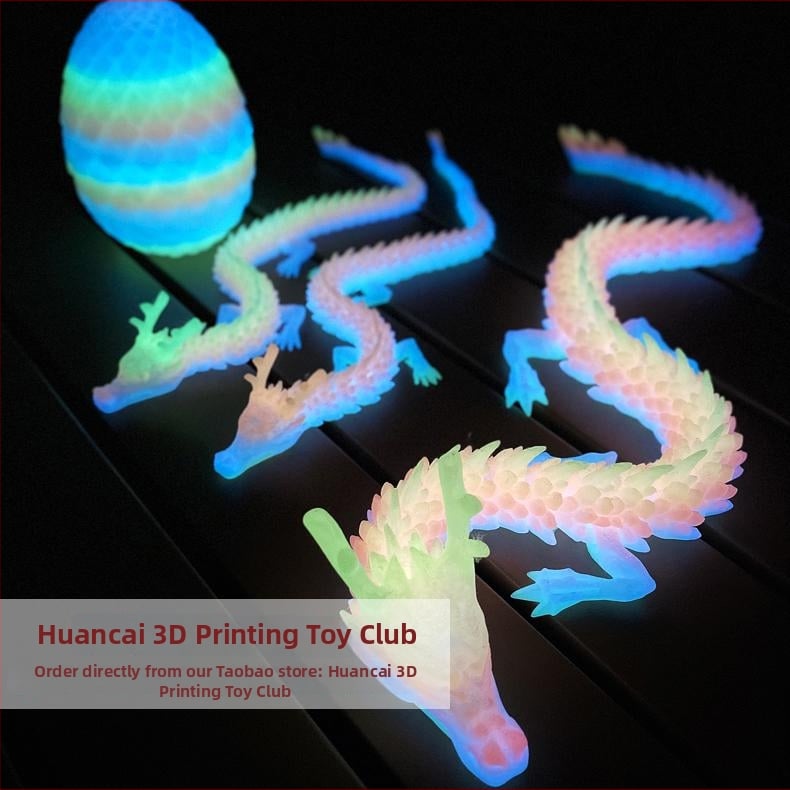 Set Dragon Egg imprimat 3D cu cameleon — PLA, proces de producție: rășină, carcasă din plastic, formă: tub pastă de dinți, ornament