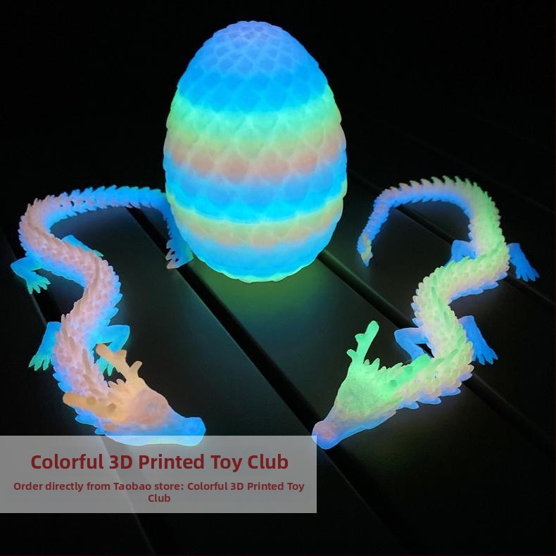 Set Dragon Egg imprimat 3D cu cameleon — PLA, proces de producție: rășină, carcasă din plastic, formă: tub pastă de dinți, ornament