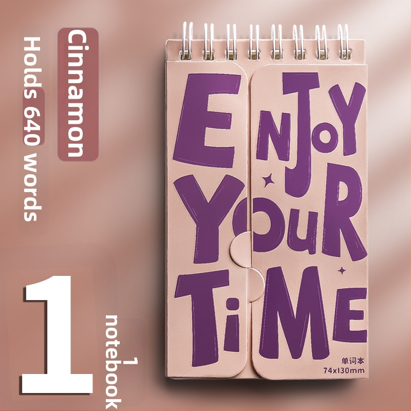 Kaba Bear Mini Jurnal de vocabular engleză cu curba memoriei Ebbinghaus, Portabil, Cu foi detașabile