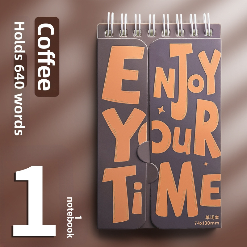 Kaba Bear Mini Jurnal de vocabular engleză cu curba memoriei Ebbinghaus, Portabil, Cu foi detașabile