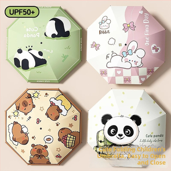 Παιδική ομπρέλα τριών τμημάτων με πόρπη, βινύλιο UV προστασία, 8 ακτίνες κράματος, αυτόματο κλείσιμο, για σχολείο