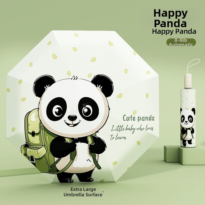 Παιδική ομπρέλα τριών τμημάτων με πόρπη, βινύλιο UV προστασία, 8 ακτίνες κράματος, αυτόματο κλείσιμο, για σχολείο