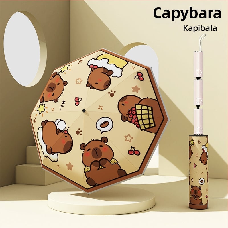 Παιδική ομπρέλα τριών τμημάτων με πόρπη, βινύλιο UV προστασία, 8 ακτίνες κράματος, αυτόματο κλείσιμο, για σχολείο