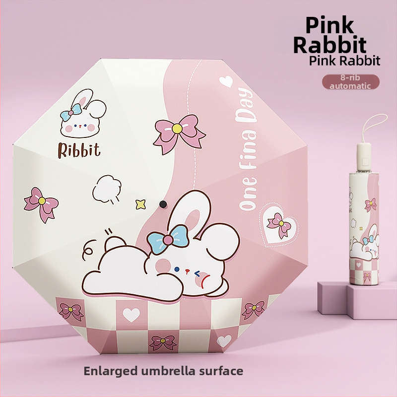 Παιδική ομπρέλα τριών τμημάτων με πόρπη, βινύλιο UV προστασία, 8 ακτίνες κράματος, αυτόματο κλείσιμο, για σχολείο