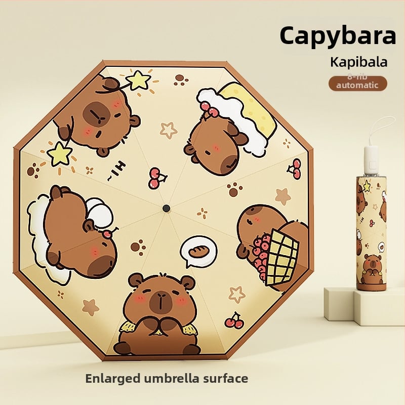 Παιδική ομπρέλα τριών τμημάτων με πόρπη, βινύλιο UV προστασία, 8 ακτίνες κράματος, αυτόματο κλείσιμο, για σχολείο