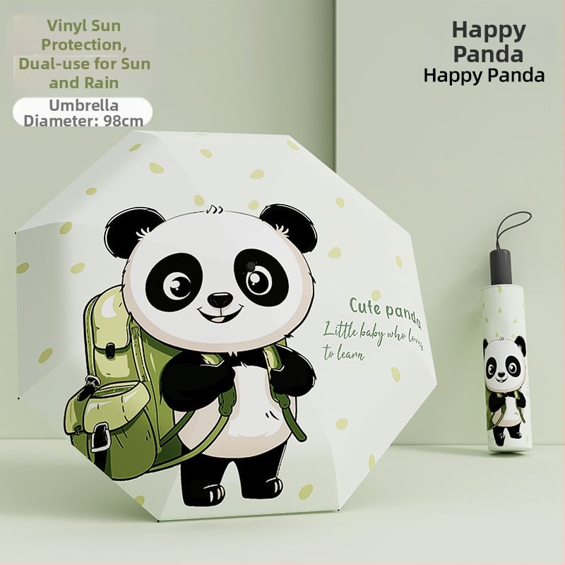 Παιδική ομπρέλα τριών τμημάτων με πόρπη, βινύλιο UV προστασία, 8 ακτίνες κράματος, αυτόματο κλείσιμο, για σχολείο