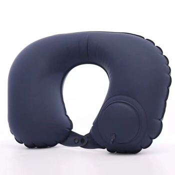 Perne de gât gonflabile în formă U, PVC cu flocking, pentru călătorii, ușoară și portabilă, model 2024060801