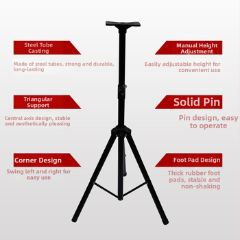 Suport pentru difuzoare și proiector cu trepied durabil, podea, mobil — model SPS-502.