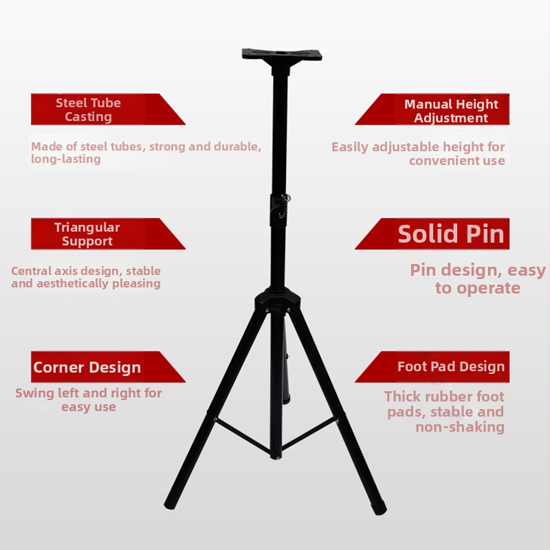 Suport pentru difuzoare și proiector cu trepied durabil, podea, mobil — model SPS-502.